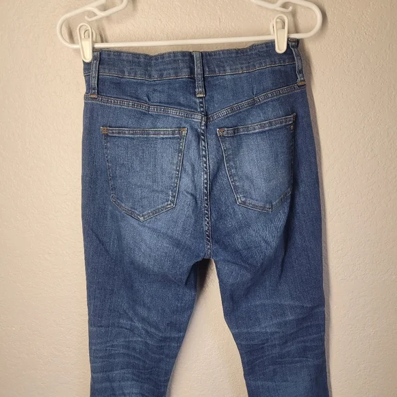 Madewell The Curvy Highwaist Perfect Vintage Busted Knee Blue Jeans - Picture 8 of 12